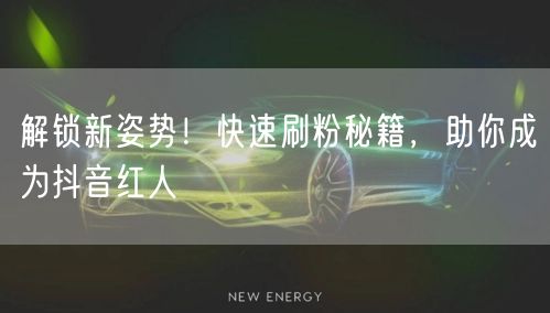 解锁新姿势!快速刷粉秘籍,助你成为抖音红人